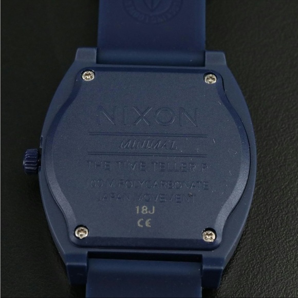 NIXON TIME TELLER P CORP MATTE NAVY QUARTZ WRISTWATCH 40 MM CASE TO CASE - Picture 6 of 7